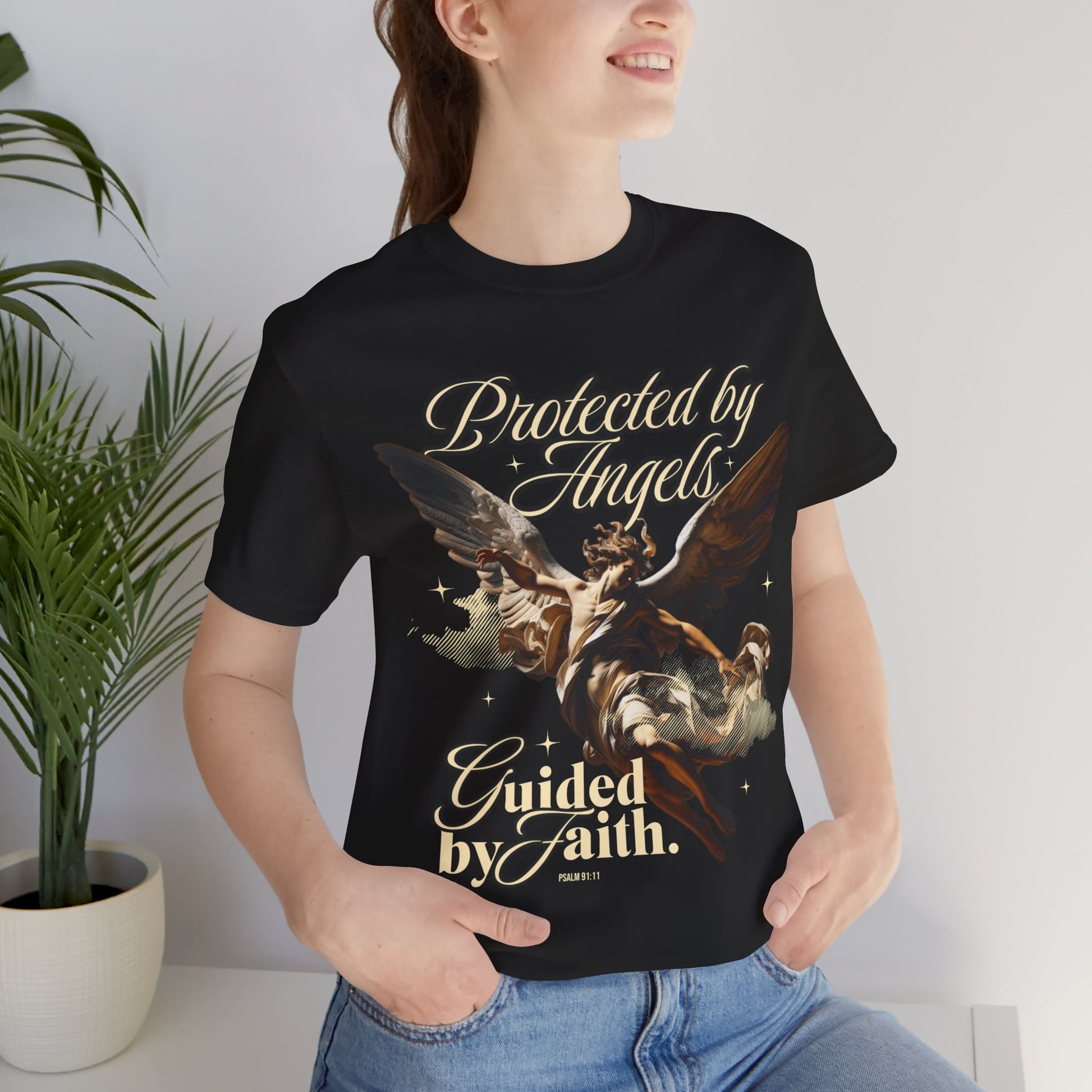 Protected by Angels Unisex Christian T-Shirt - Heavenly Creations