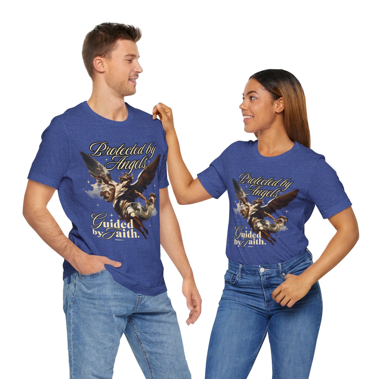 Protected by Angels Unisex Christian T-Shirt - Heavenly Creations