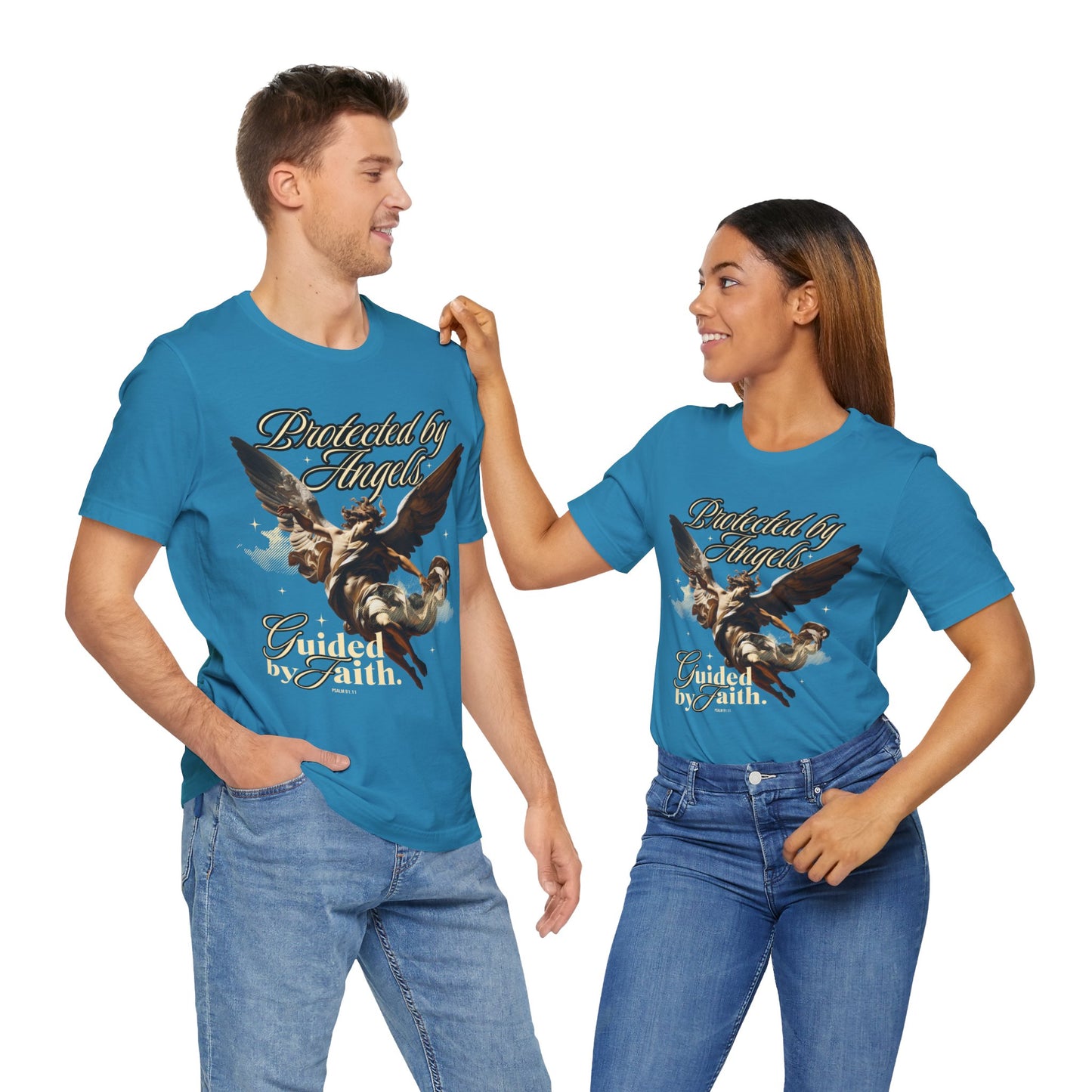 Protected by Angels Unisex Christian T-Shirt - Heavenly Creations