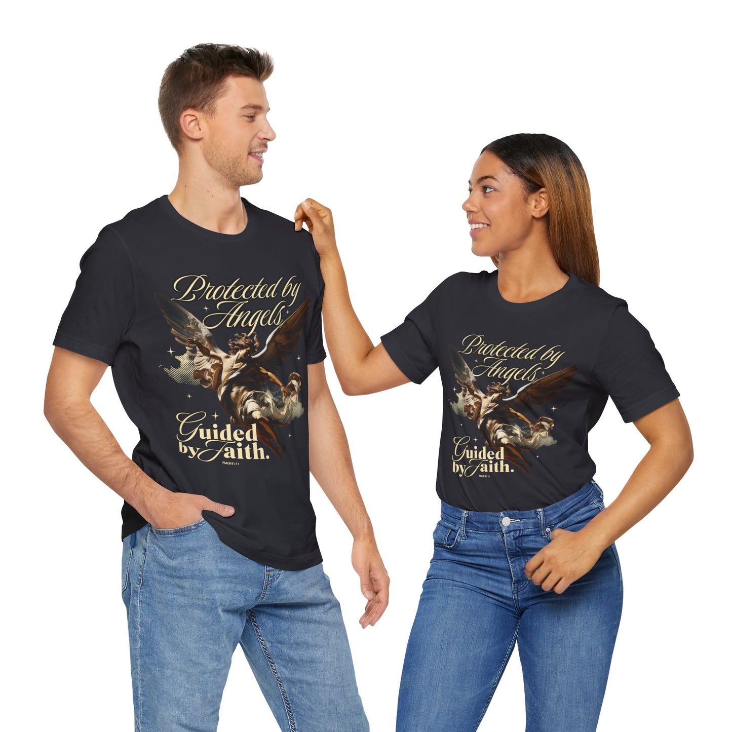 Protected by Angels Unisex Christian T-Shirt - Heavenly Creations