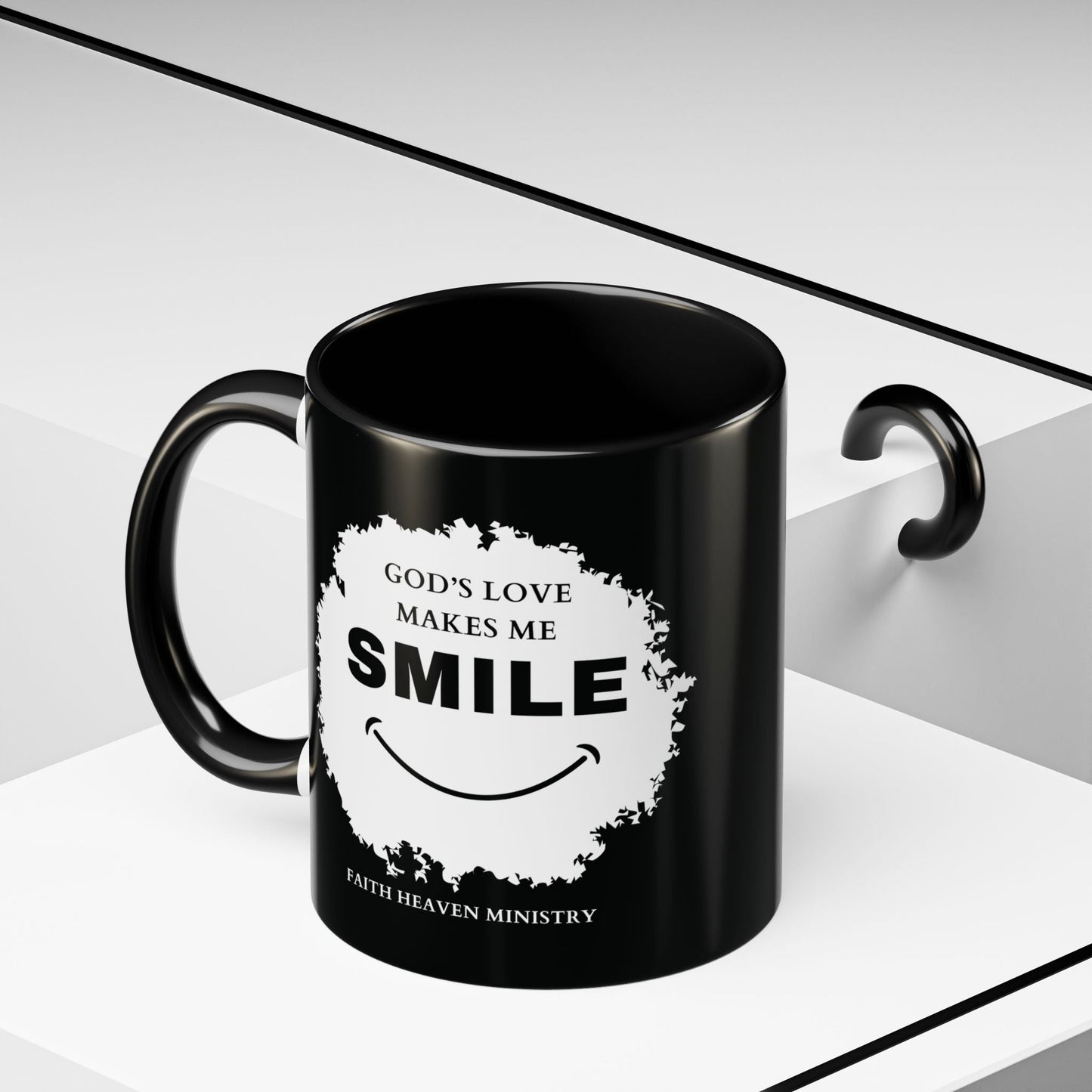 Faith Haven Ministry - God's Love Make Me Smile Mug - Heavenly Creation Shop