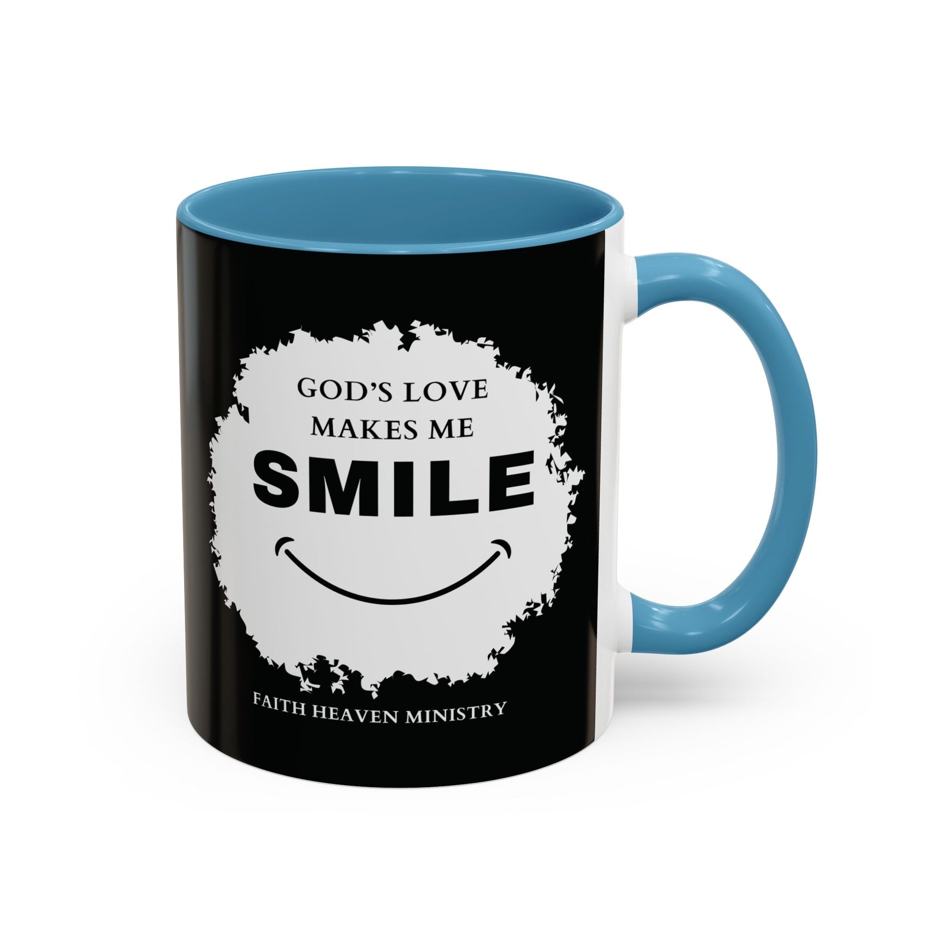 Faith Haven Ministry - God's Love Make Me Smile Mug - Heavenly Creation Shop