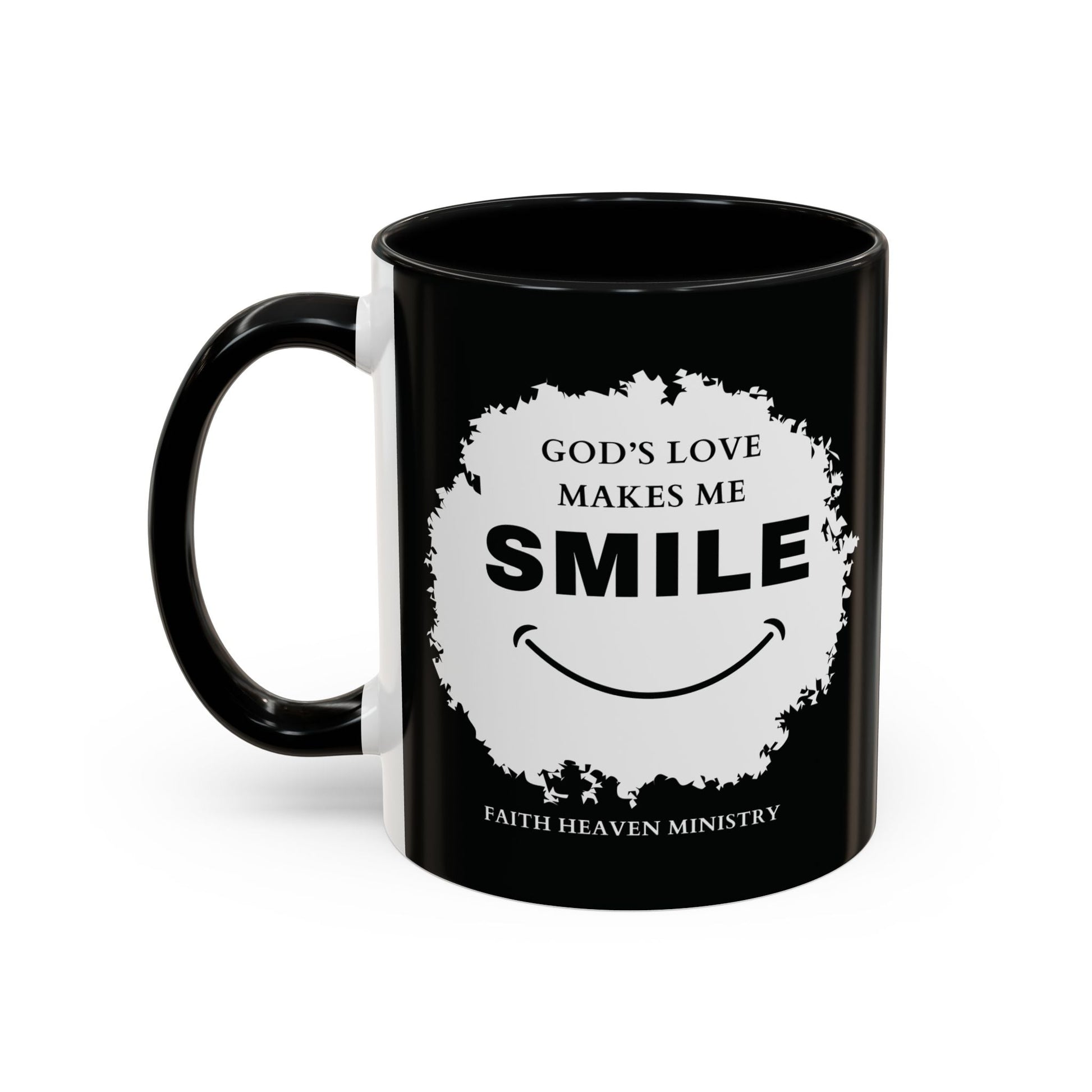 Faith Haven Ministry - God's Love Make Me Smile Mug - Heavenly Creation Shop