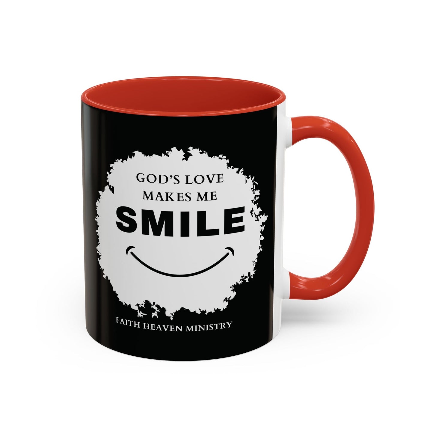 Faith Haven Ministry - God's Love Make Me Smile Mug - Heavenly Creation Shop