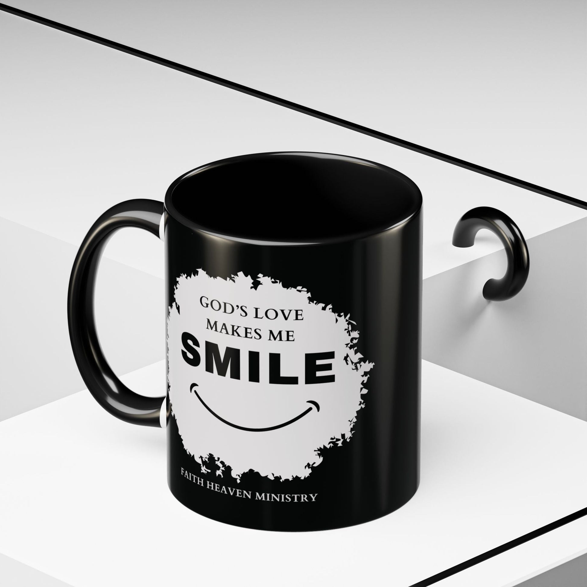 Faith Haven Ministry - God's Love Make Me Smile Mug - Heavenly Creation Shop