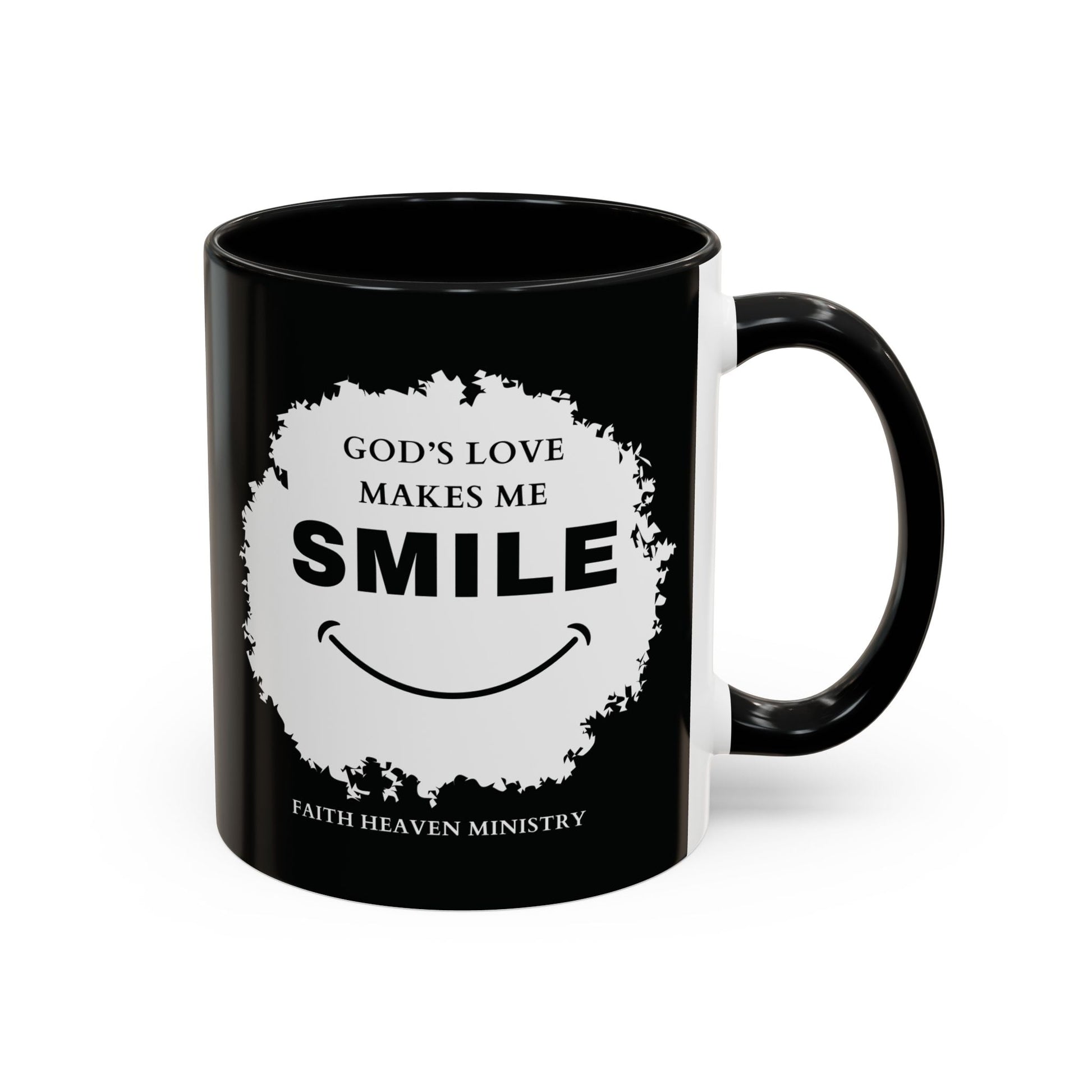 Faith Haven Ministry - God's Love Make Me Smile Mug - Heavenly Creation Shop