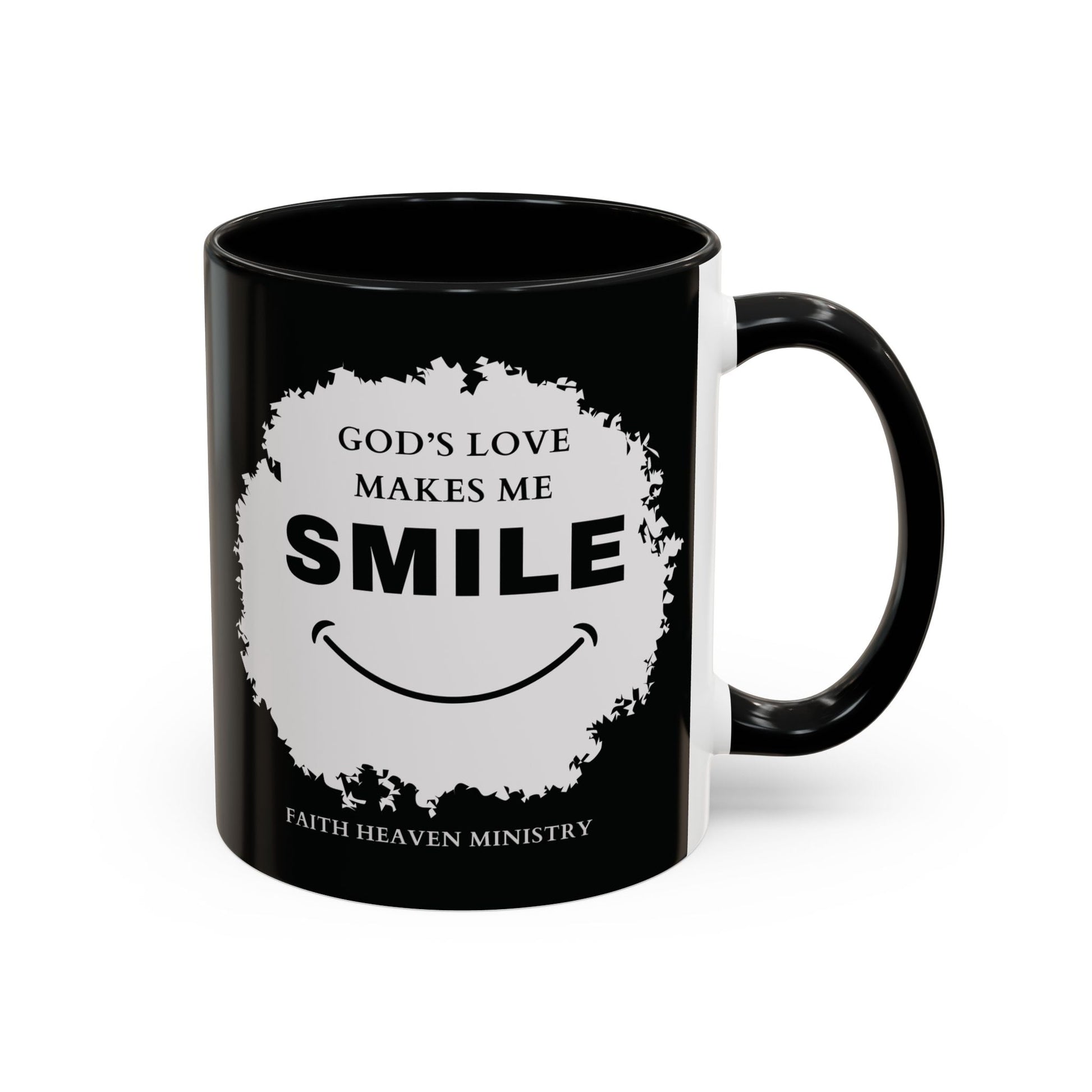 Faith Haven Ministry - God's Love Make Me Smile Mug - Heavenly Creation Shop