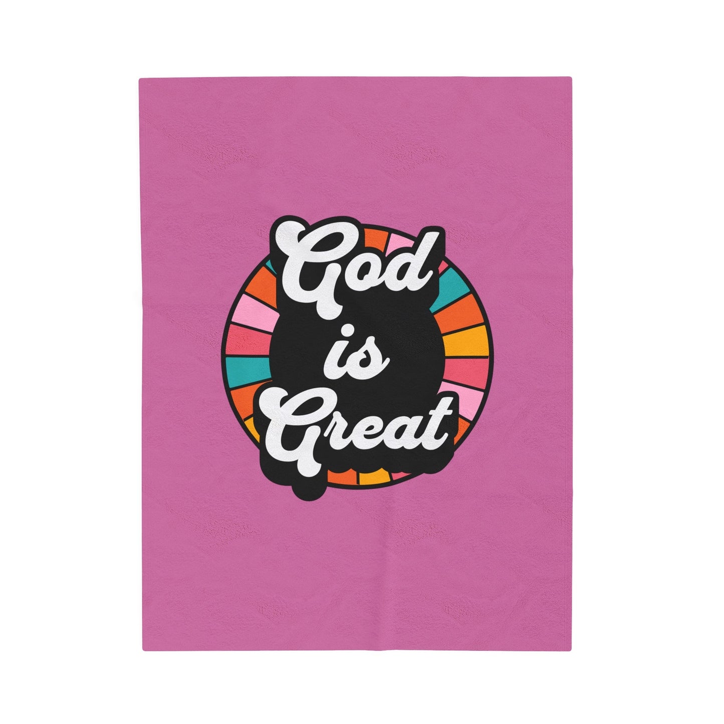 God is Great Faith - Based Velveteen Plush Blanket | Soft & Cozy - Heavenly Creations