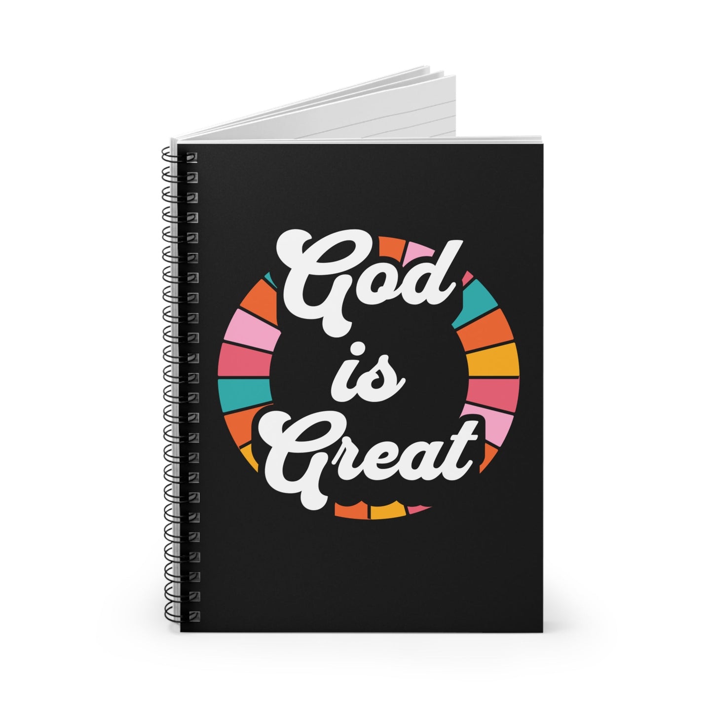 God is Great Spiral Notebook - Ruled Line - Heavenly Creations