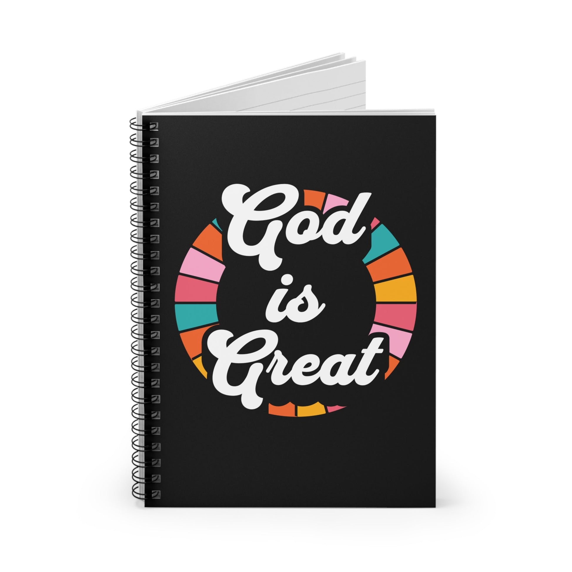 God is Great Spiral Notebook - Ruled Line - Heavenly Creations