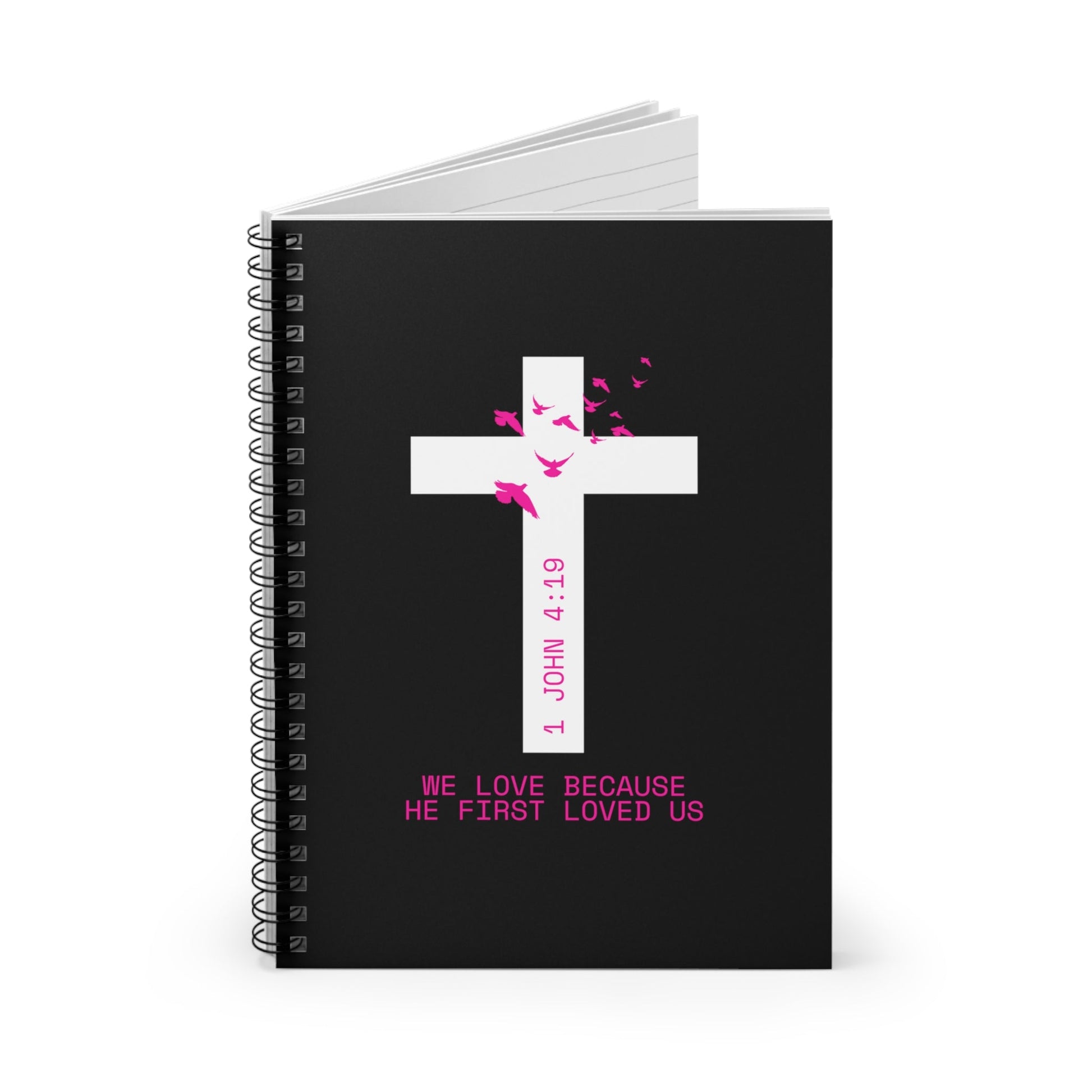 He Loved Us Spiral Notebook - Ruled Line - Heavenly Creations