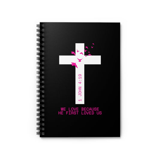 He Loved Us Spiral Notebook - Ruled Line - Heavenly Creations