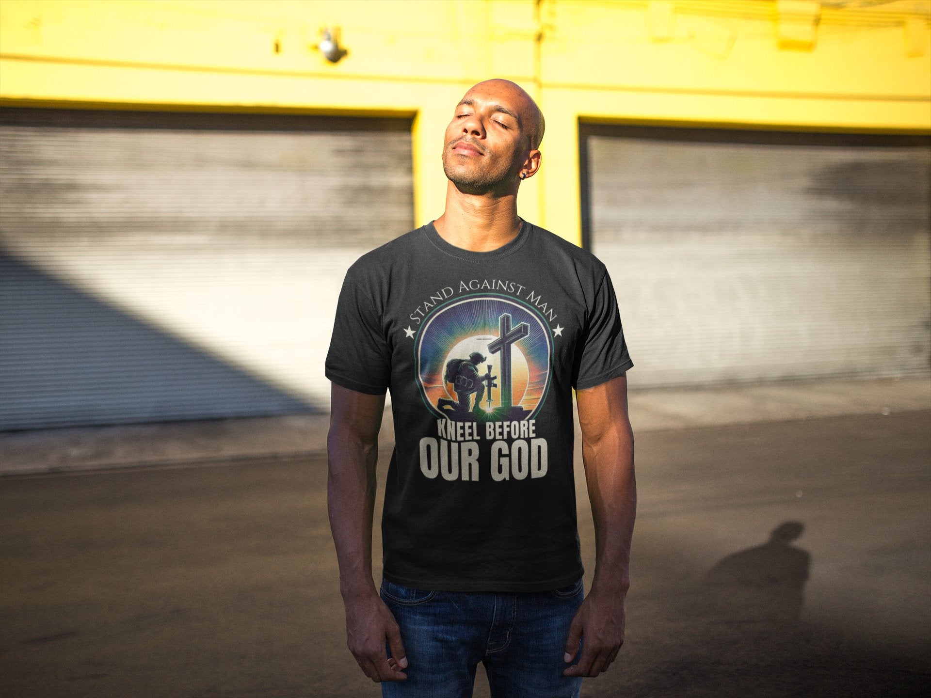 Kneel Before God Unisex Christian T-Shirt - Heavenly Creation Shop