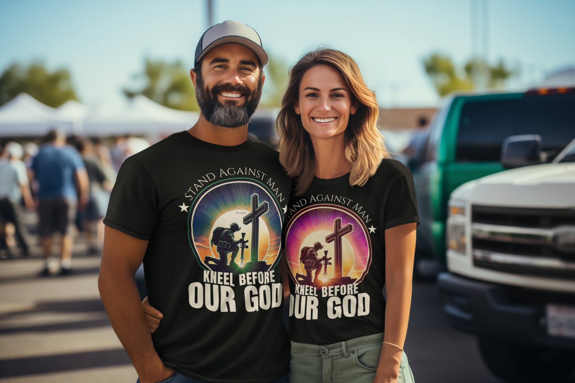 Kneel Before God Unisex Christian T-Shirt - Heavenly Creation Shop