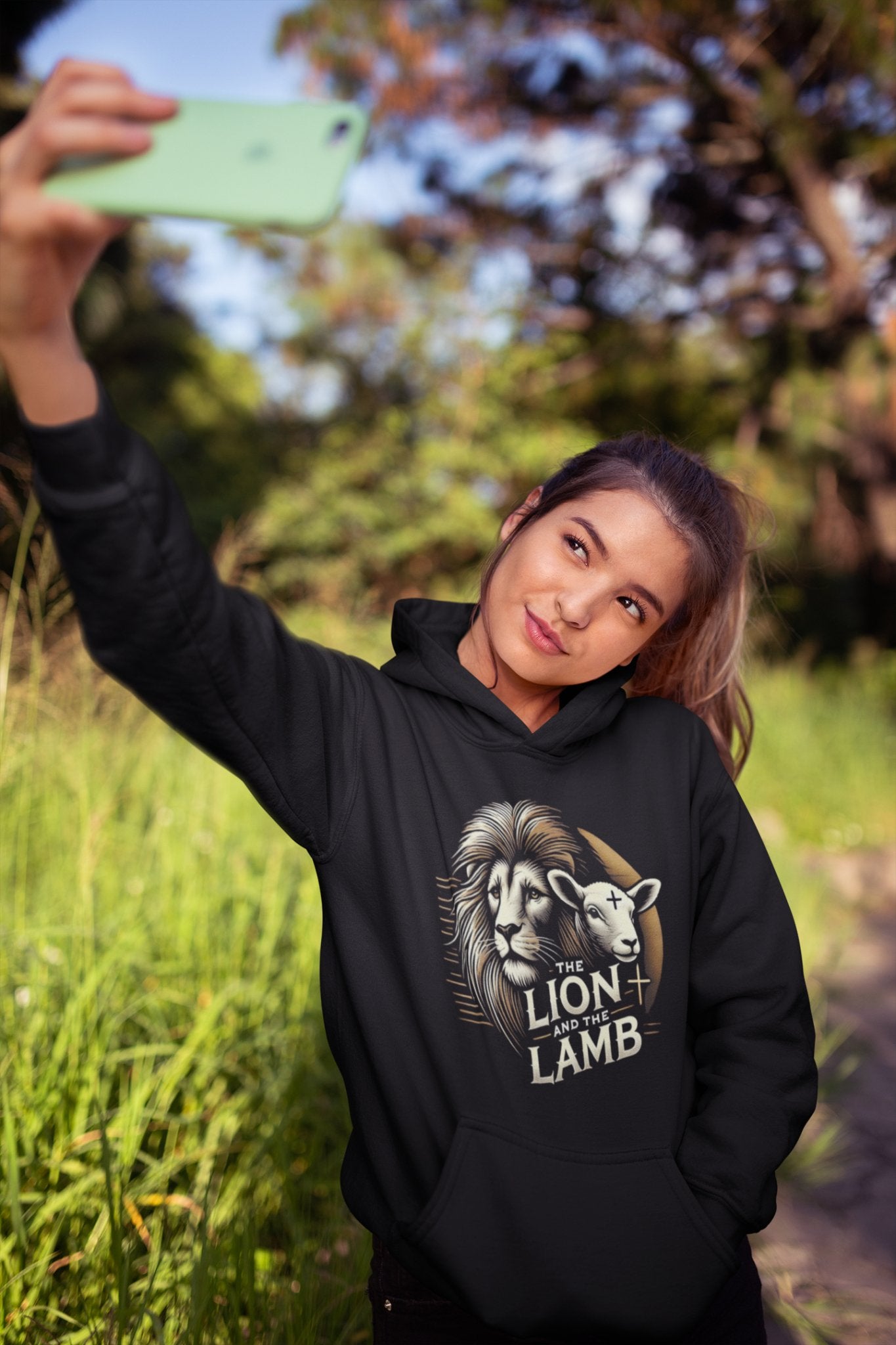 Lion and Lamb Hoodie - Heavenly Creation Shop