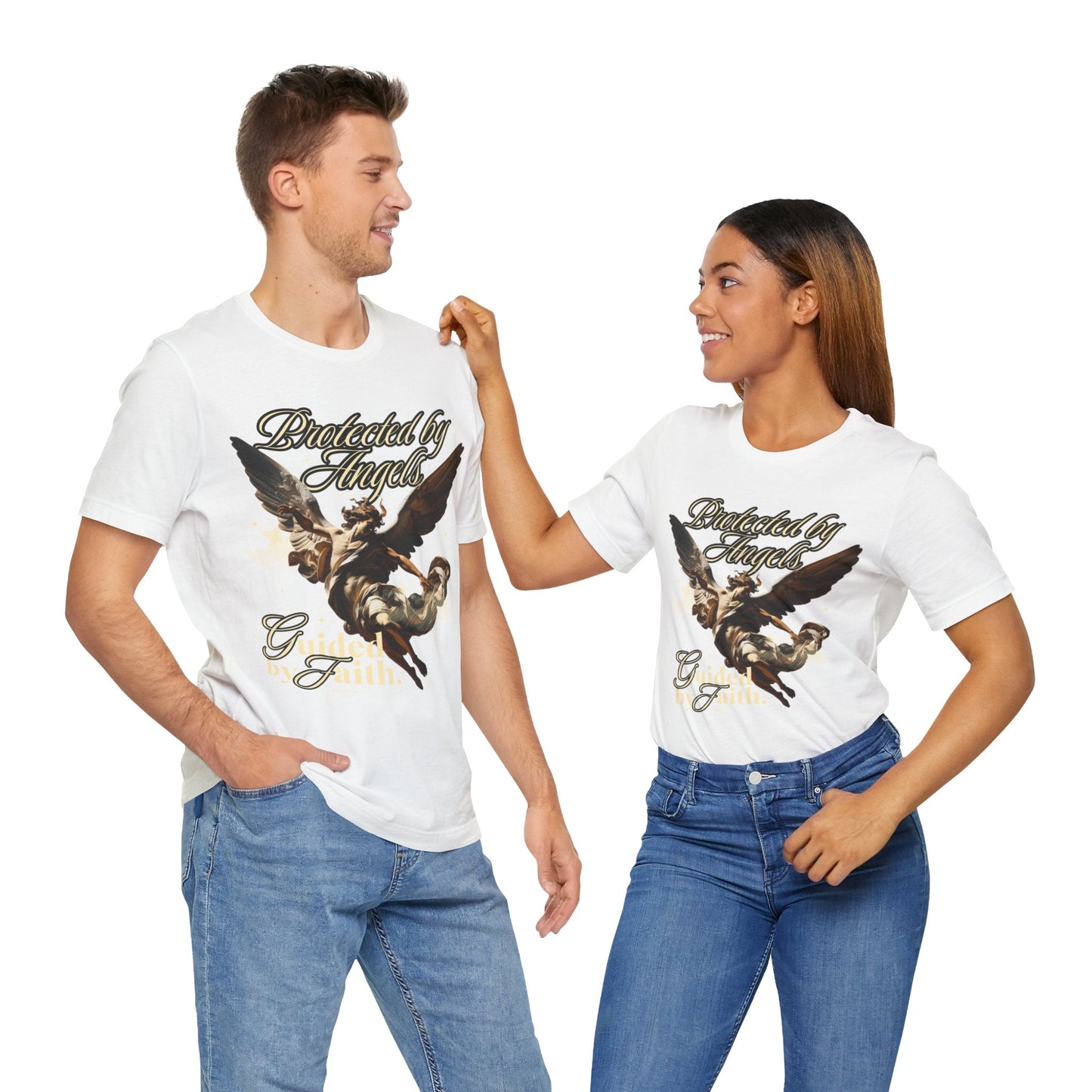 Protected by Angels Unisex Christian T-Shirt - Heavenly Creations