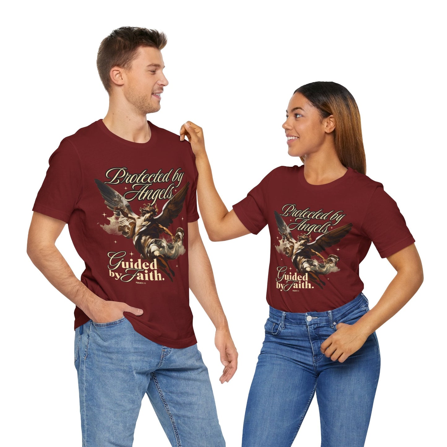 Protected by Angels Unisex Christian T-Shirt - Heavenly Creations