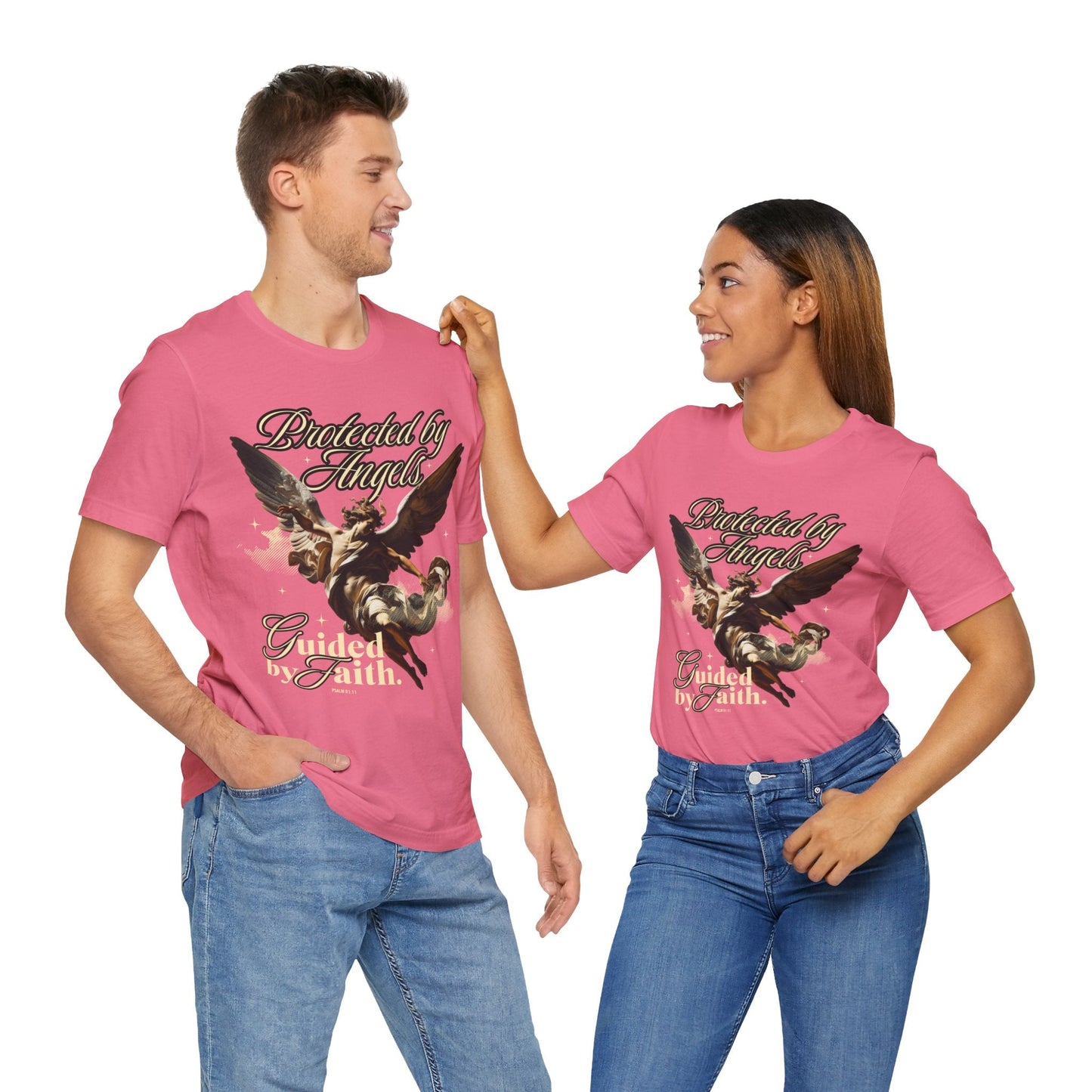 Protected by Angels Unisex Christian T-Shirt - Heavenly Creations