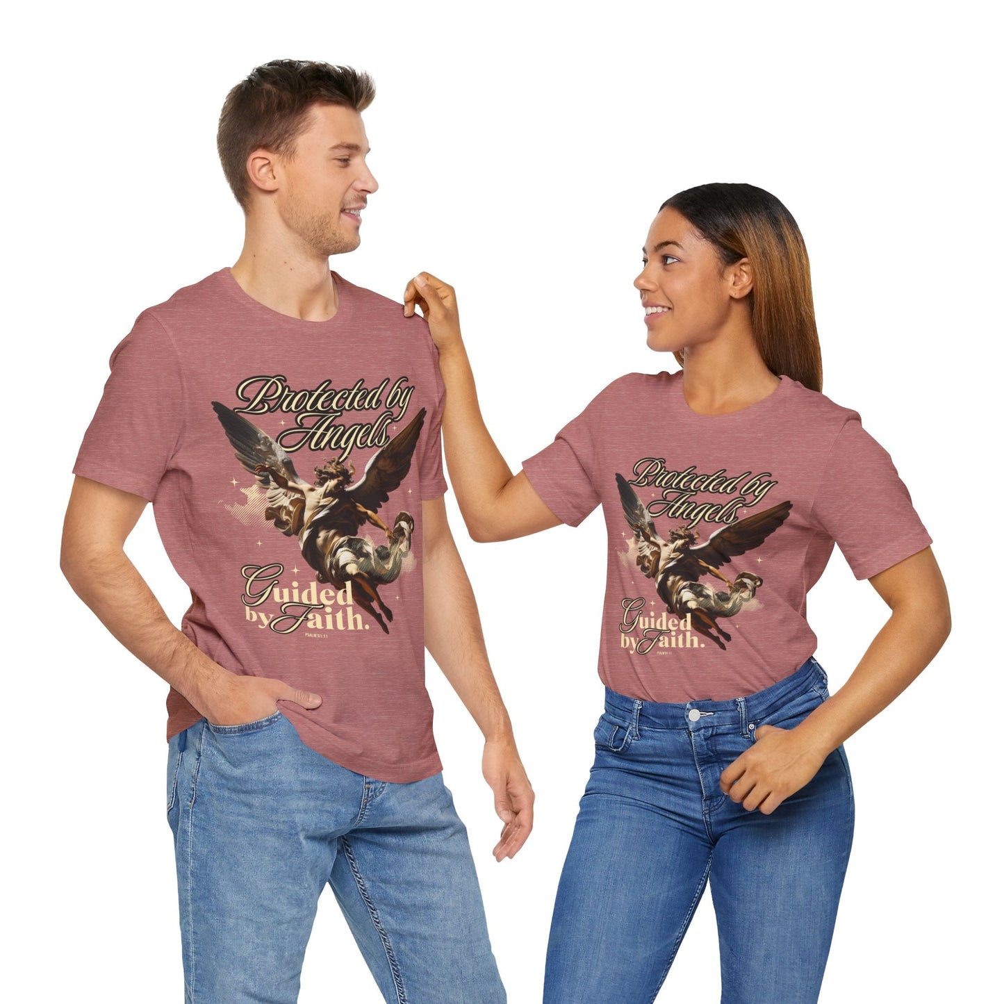 Protected by Angels Unisex Christian T-Shirt - Heavenly Creations