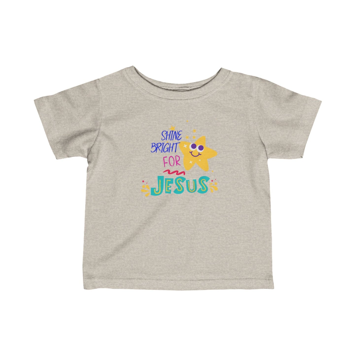 Shine Bright Faith - Based Infant Fine Jersey Tee | Soft & Durable | 100% Cotton - Heavenly Creations