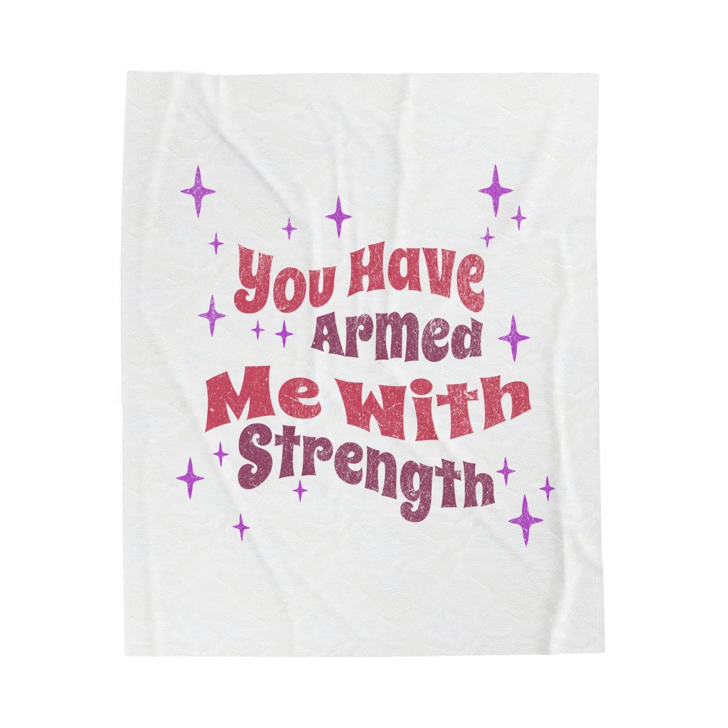 Strength Velveteen Plush Blanket - Heavenly Creations